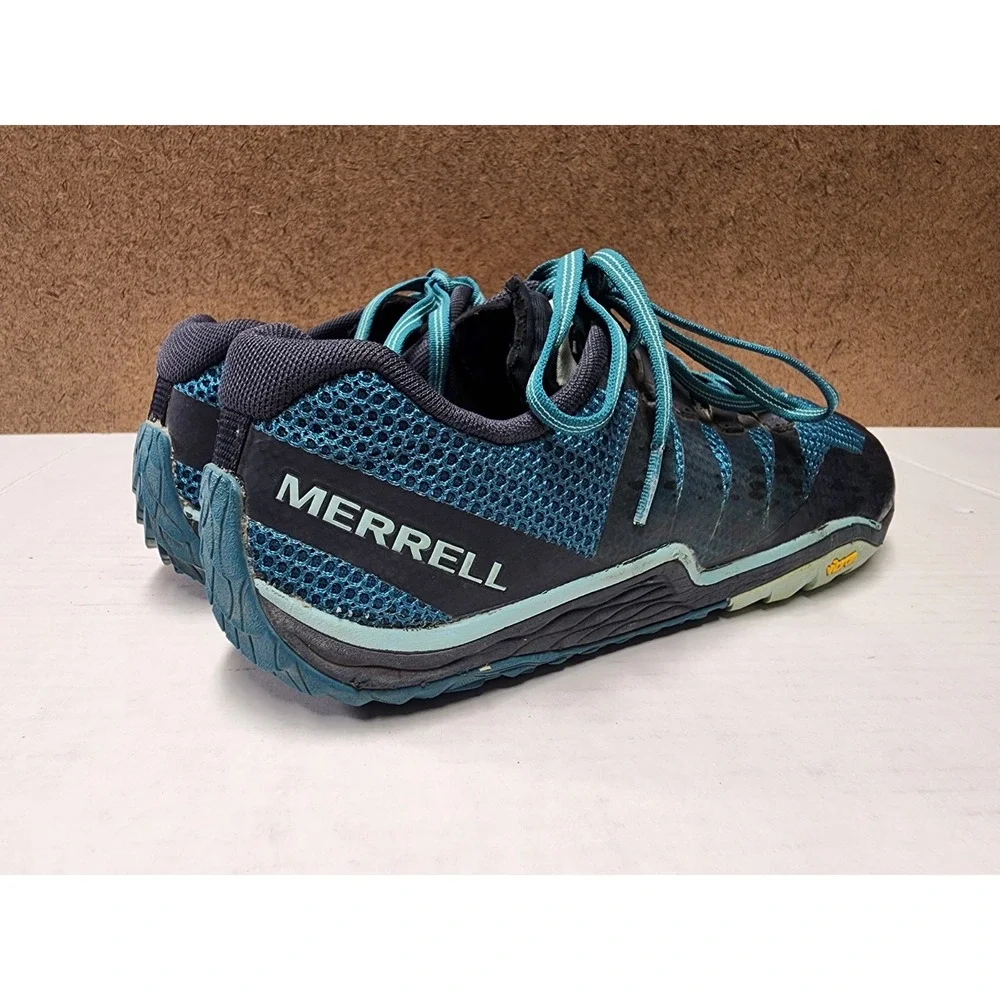 Merrell Trail Glove Barefoot Sneakers Teal Blue Mesh Minimalist Sz 10